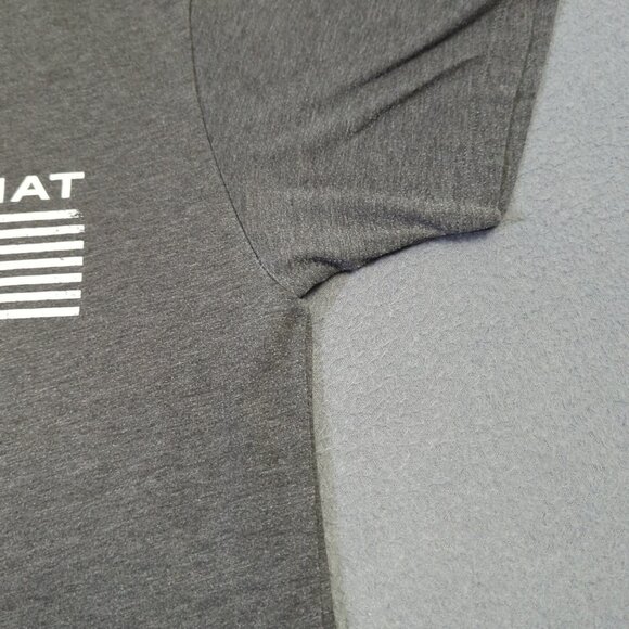 Ariat Shirt Men's S Gray American Flag Logo Short Sleeve Crewneck Patriotic Tee - Picture 10 of 11